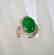 Natural Diamond- Jadeite Jade Ring 4.72Ct 18k Y/g - 2