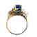 Natural Blue Zircon Diamond Ring: 5.84Ct 14k Y/g - 3