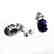 Blue Sapphire Diamond Stud Earrings 2.90Ct 14k W/G - 2