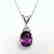 Diamond Amethyst Pendant 3.07Ct 14k W/G