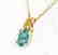 Diamond Blue Zircon Pendant 4.53Ct 14k Y/G - 2