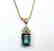 Diamond Blue Zircon Pendant 2.31Ct 14k Y/G