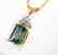 Diamond Blue Zircon Pendant 2.31Ct 14k Y/G - 2
