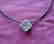 Diamond Design Square Shape Pendant .50Ct Leather Chain