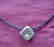 Diamond Design Square Shape Pendant .50Ct Leather Chain - 2
