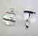 Men Cufflink Slainless Mother Pearl Round - 2