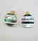 Men Cufflink Slainless Mother Pearl Round 18k R/g Overl
