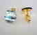 Men Cufflink Slainless Mother Pearl Round 18k R/g Overl - 2
