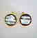 Men Cufflink Slainless Mother Pearl Round 18k Y/g Over