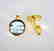 Men Cufflink Slainless Mother Pearl Round 18k Y/g Over - 2