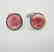 Men Cufflink Pink Rhodonite Round 18k W/g Overlay