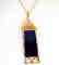 Natural Lapis Creation Diamond 25.11Ct 18k Y/g Overlay - 3