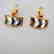 Men Cufflink Mother Pearl Tiger Eye 18k R/g Overlay