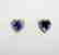 Creation Diamond/Tanzanite Earrings 4.18Ct 18k W/g