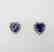 Creation Diamond/Tanzanite Earrings 4.18Ct 18k W/g - 2