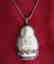Carved Bone Guanyin & Diamond 1.40Ct 18k B/g Overlay