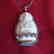 Carved Bone Guanyin & Diamond 1.40Ct 18k B/g Overlay - 2