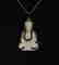 Carved Bone Gautama Buddha & Diamond: 1.10Ct 18k B/g Ov