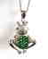 Creation Diamond/ Emerald Pendant 1.25Ct 18k W/g - 2