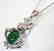 Creation Diamond/ Emerald Pendant 1.25Ct 18k W/g - 3