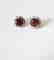 Natural Rhodolite-Diamond Stud Earring 5.73Ct 18k Y/g