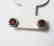 Natural Rhodolite-Diamond Stud Earring 5.73Ct 18k Y/g - 2