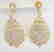 Creation,Diamond Fancy Earri 18.49Ct 18k W/g Overlay