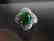 Anniversary Ring Imperial Jade/Diamond 3.40Ct 14k Y/W