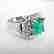 Natural Emerald Diamond Ring 4.74Ct 14k W/g - 2