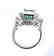 Natural Emerald Diamond Ring 4.74Ct 14k W/g - 3
