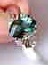 Anniversary Green Tourmalin Diamond Ring 1.30Ct 14k W/g