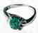 Anniversary Green Tourmalin Diamond Ring 1.30Ct 14k W/g - 2