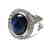 Men's Cabochon Sapphire Ring: 4.02Ct D:.52Ct 14k W/g - 2