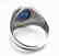 Men's Cabochon Sapphire Ring: 4.02Ct D:.52Ct 14k W/g - 3
