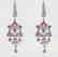 Pink Sapphire Diamond Chandelier Earring 1.47Ct 14k W/g