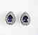 Creation Diamond/Tanzanit Earrings 3.29 CT 18k W/G Over