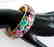 Bangle Natural Gems Multicolor 321.37Ct 18k Y/g Overlay - 4
