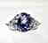 Tanzanite & Diamond Ring 3.90Ct 14k W/G - 3