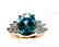 Natural Blue Zircon Ring: 7.22Ct Dia .54Ct 14k Y/g