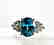 Natural Blue Zircon Ring: 7.22Ct Dia .54Ct 14k Y/g - 2