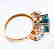Natural Blue Zircon Ring: 7.22Ct Dia .54Ct 14k Y/g - 4