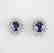 Creation Diamond/Tanzanit Earrings 3.25Ct 18k W/g Over