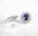 Creation Diamond/Tanzanit Earrings 3.25Ct 18k W/g Over - 2