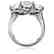 Present Past Future Diamond Ring 2.03Ct 14k White Gold - 2