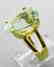 Green Amethyst Ring 6.37Ct VVS Setting 14k Y/G - 2