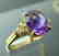Amethyst Ring 2.40CT/Diamond: .24 Ct Ring 14k Y/G - 2