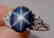 Star Sapphire Ring 3.24Ct & Diamond .42Ct 14k W/g