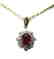 Ruby Pendant: 3.18Ct , Diamond: 1.12 Ct 14K Y/G - 2