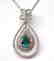 Emerald & Diamond Pendant:4.08Ct 14k W/g