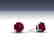 Stud Ruby Earrings 4.35 Carat 14k White Gold